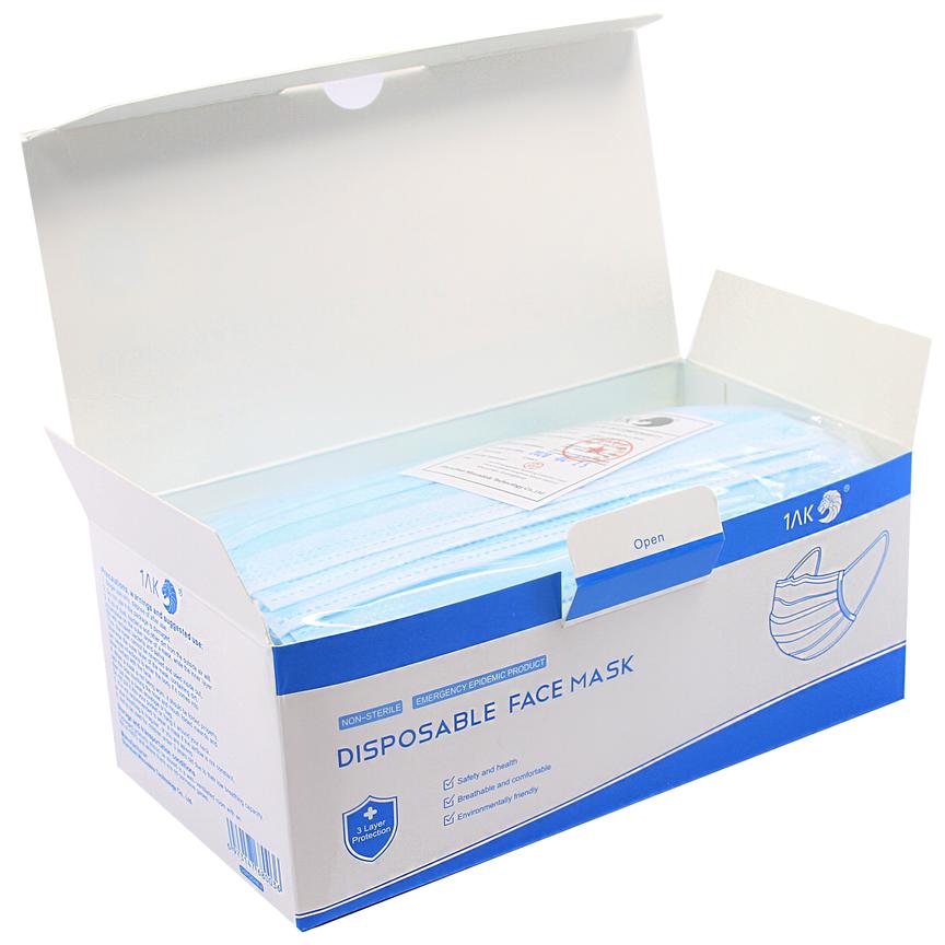 BEST VALUE - 3 PLY MEDICAL-GRADE FACE MASK - 50 Pack