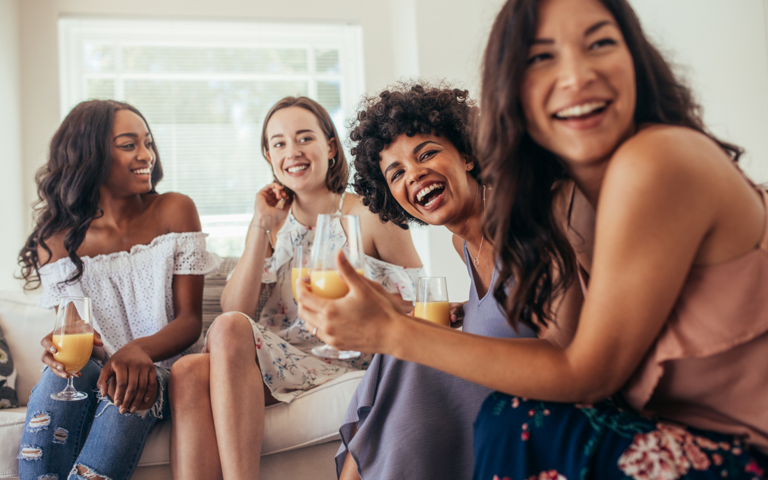 Women laughing and socializing