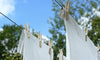 Laundry Whites Hanging Outside On Line To Dry