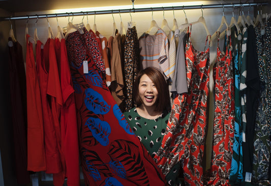 Happy Woman Shopping Sale Prices