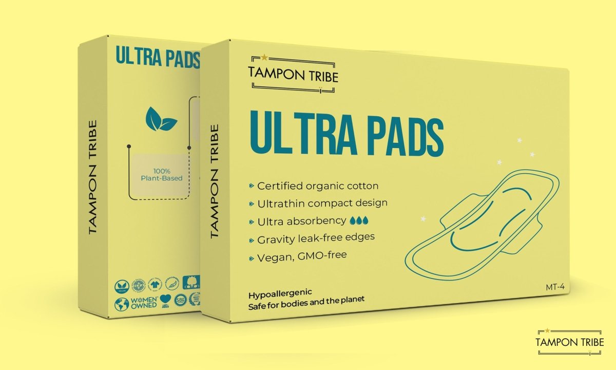 ☆NEW☆ Organic Teen Pads - Tampon Tribe - Hilton Product - Teen Pads with Wings Individually Boxed (18 Pads)