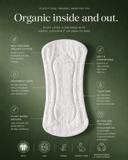 Organic Pantyliners - Tampon Tribe - 24 Individually Wrapped Pantyliners