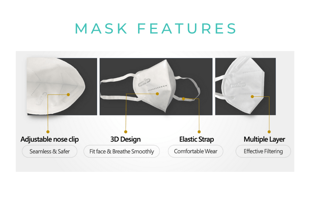 KN95 MASK - Pack of 10 Masks - Tampon Tribe - 10 Medium - with covered nose strip