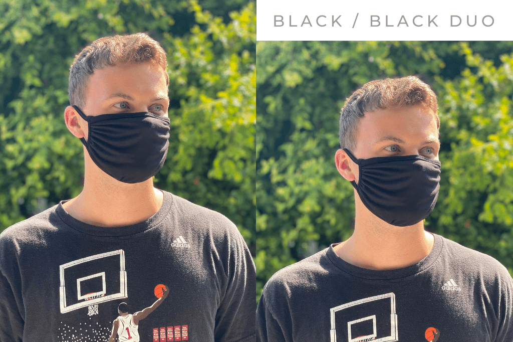 Ridiculously Comfy Reusable Cloth Mask - 2 PACK - Tampon Tribe - Masks - DUO 3: Black/Black + Black/Black