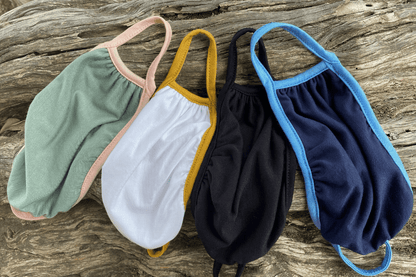 Ridiculously Comfy Reusable Cloth Mask - 2 PACK - Tampon Tribe - Masks - DUO 1: Black/Black + Dark Blue/Light Blue
